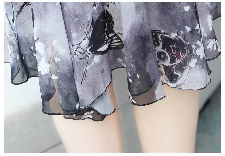 Women's Floral Chiffon V-Neck Summer Dress