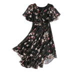 Women's Floral Chiffon V-Neck Summer Dress